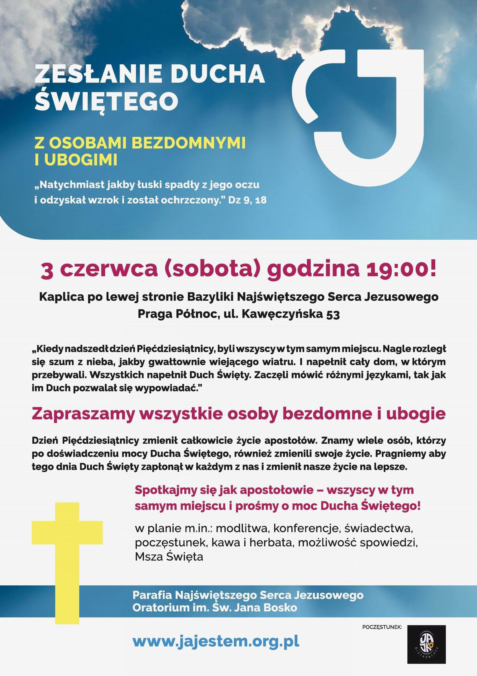 Zeslanie DS bezdomni i ubodzy Fundacja Ja Jestem